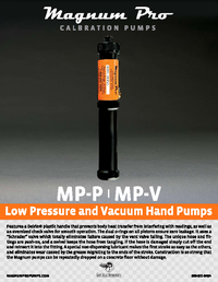 Thumbnail of document Data Sheet - MP-P / MP-V Calibration Pumps